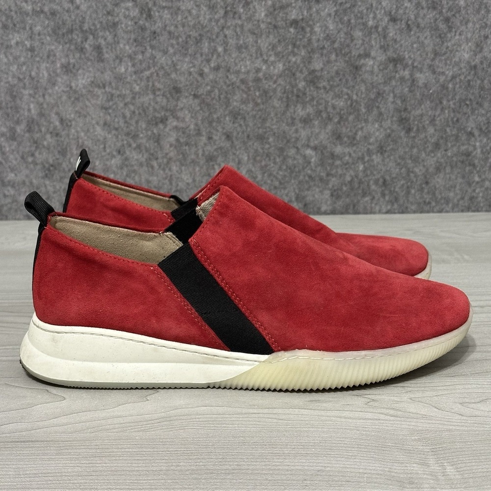 Naturalizer Untold Women's Red Suede Slip-On Sneakers Size 9M EU 39 Comfort